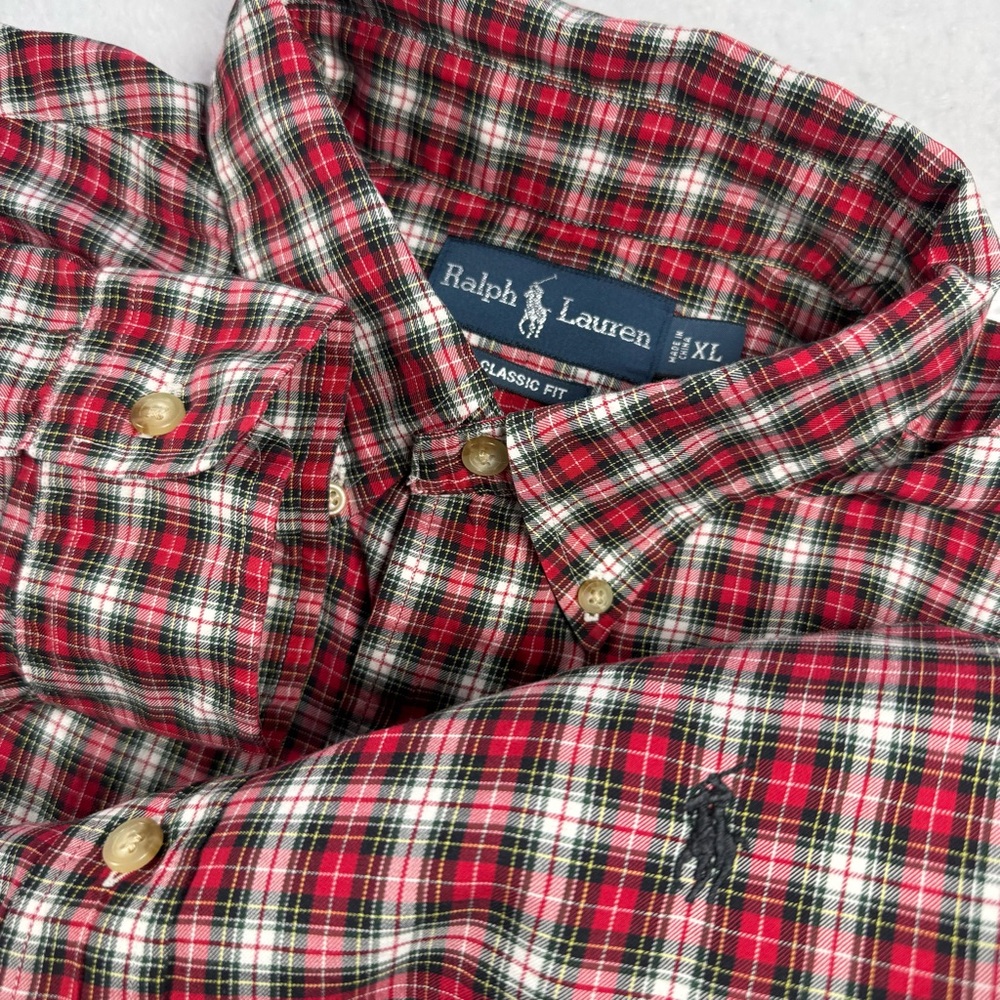 Ralph Lauren Men’s XL Stewart Tartan Plaid Classic Fit Shirt